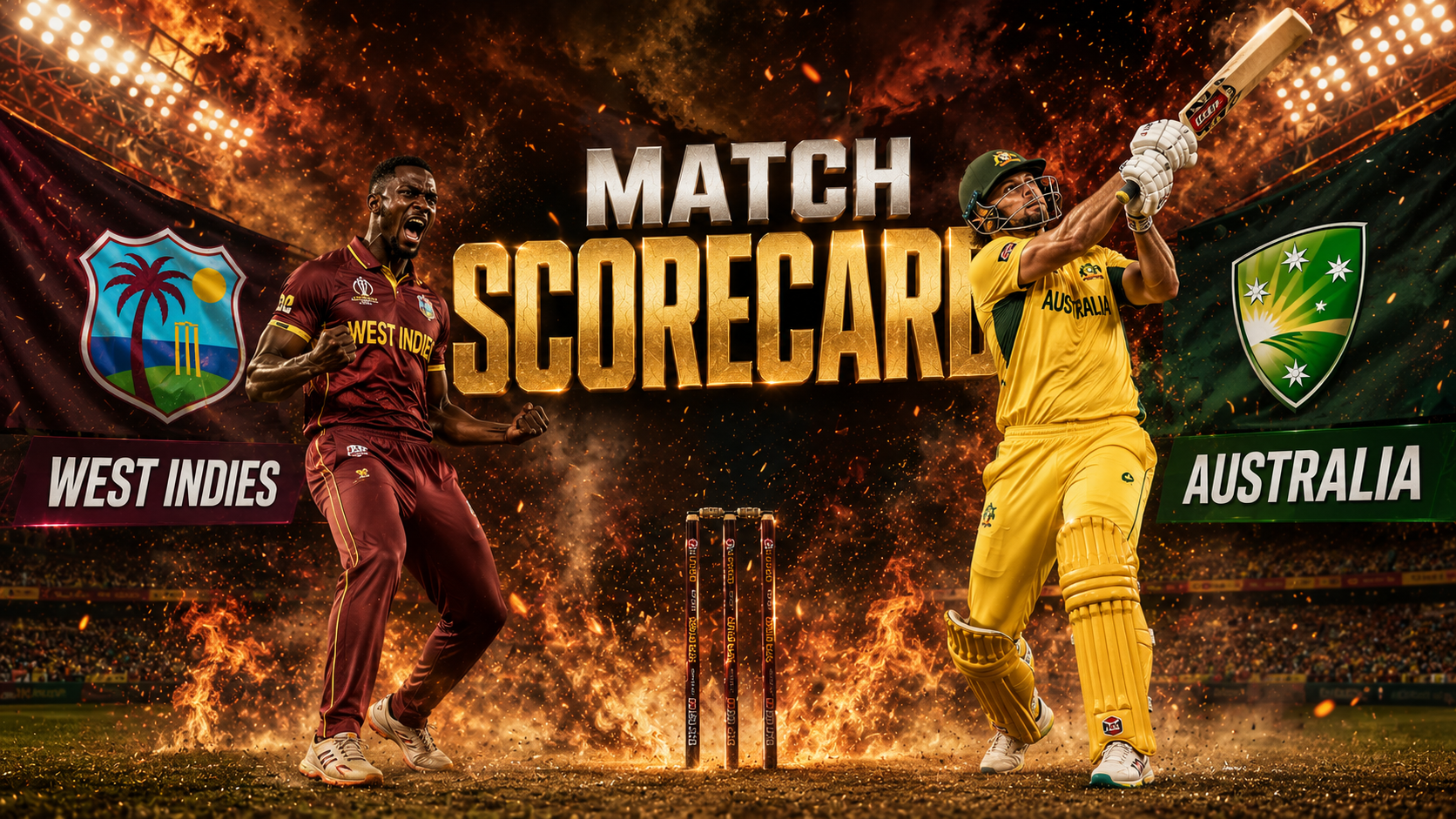 West Indies Cricket Team Vs Australian Men's Cricket Team Match Scorecard
