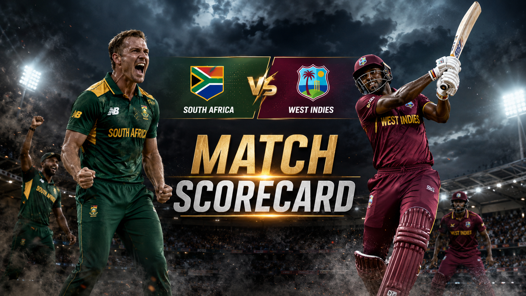 South Africa National Cricket Team Vs West Indies Cricket Team Match Scorecard