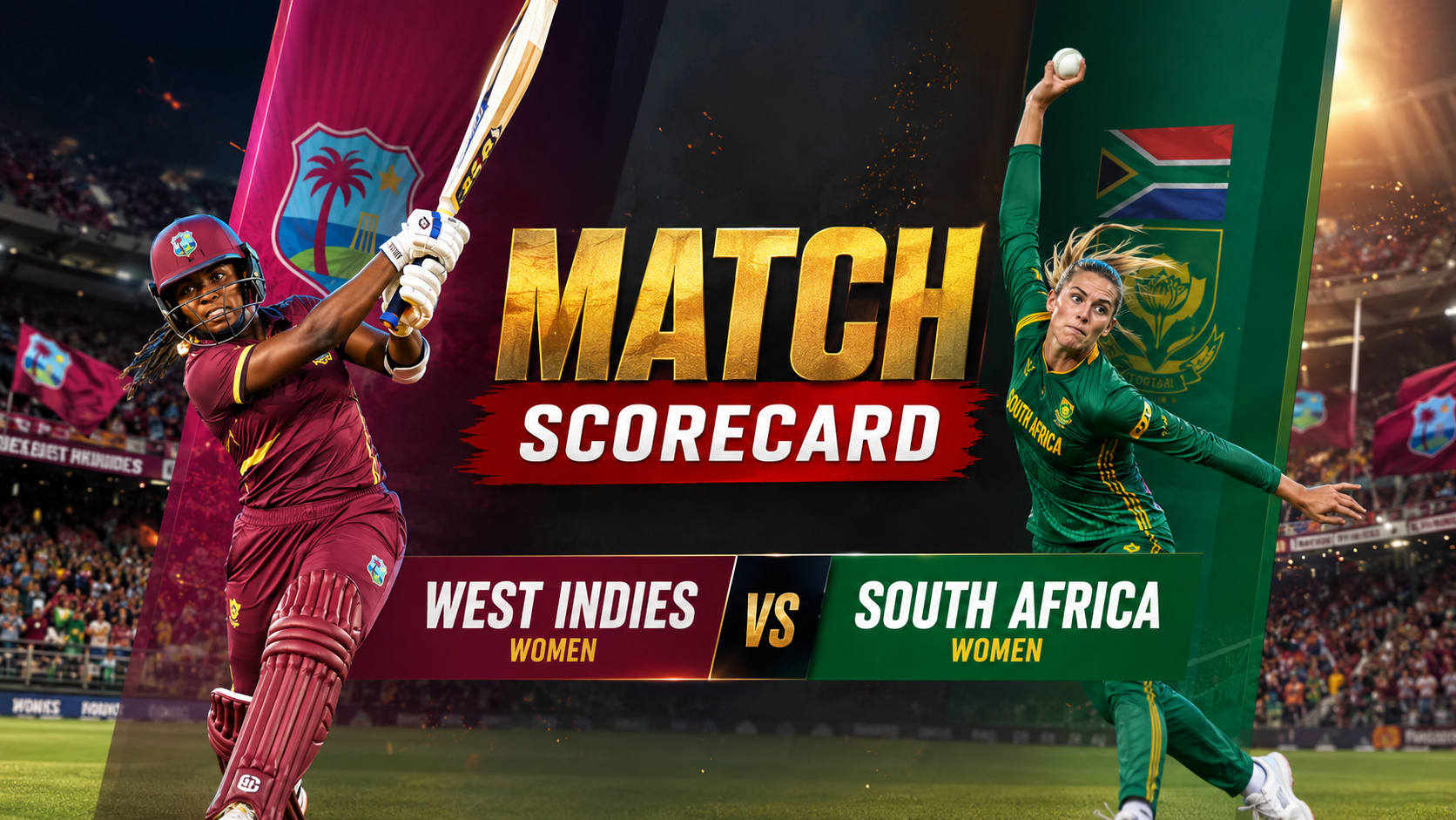 West Indies Women Vs South Africa Women's National Cricket Team Match Scorecard