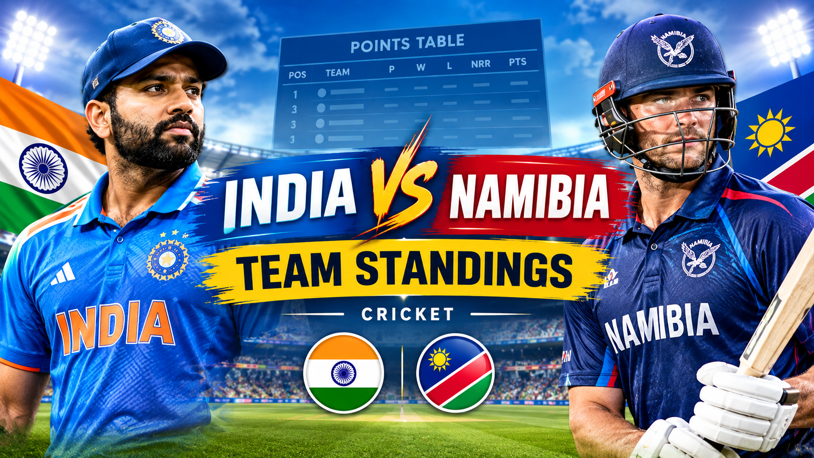 India National Cricket Team Vs Namibia National Cricket Team Standings